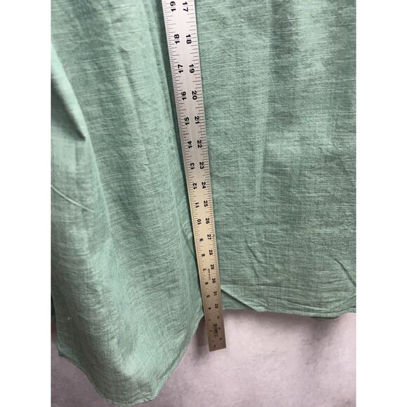 L.L. Bean Mens Long Sleeve Traditional Fit Green Button Up Shirt Size XXL New - Picture 6 of 9